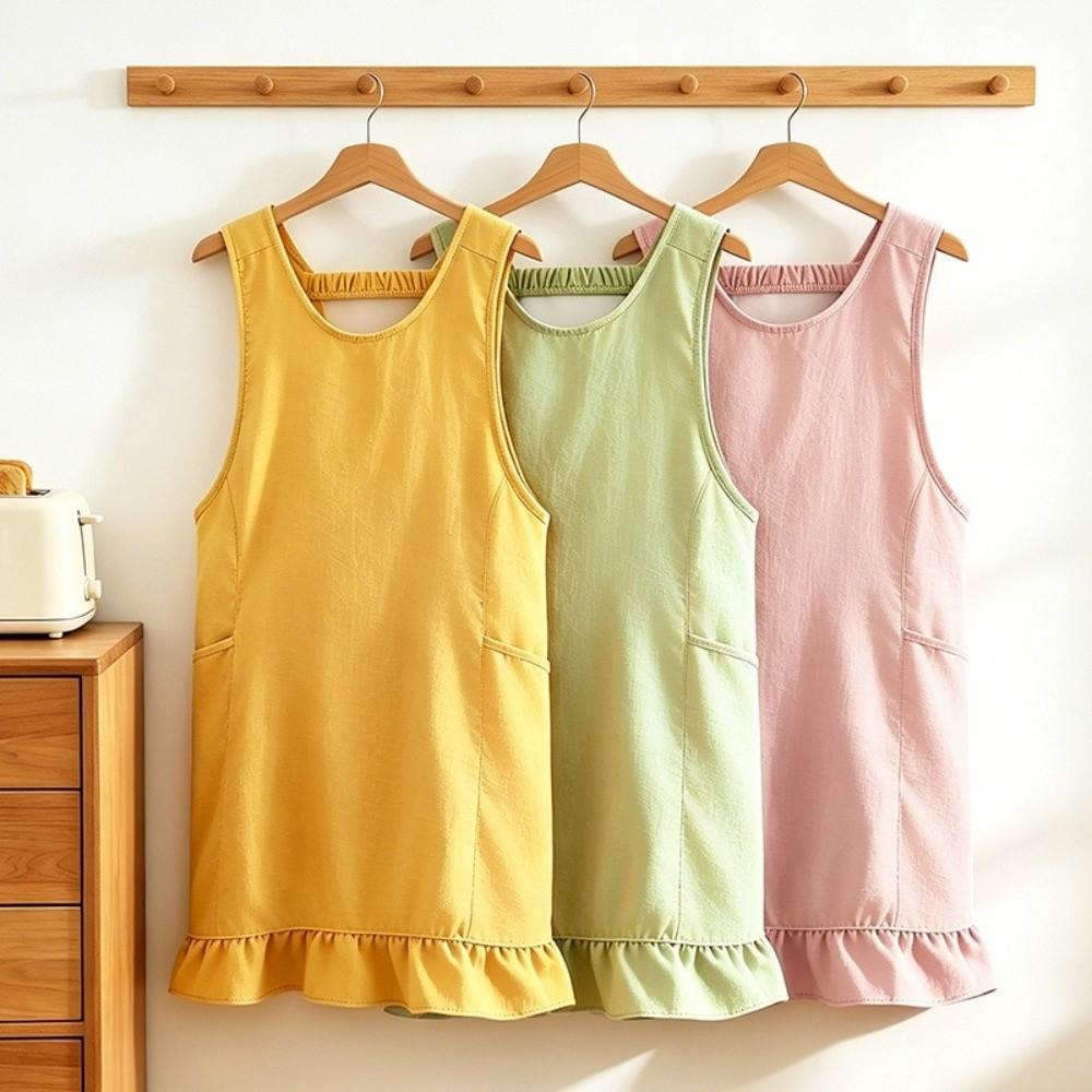 with Pocket Cooking Apron Stain-Resistant Baking Apron Portable Kitchen Apron BBQ