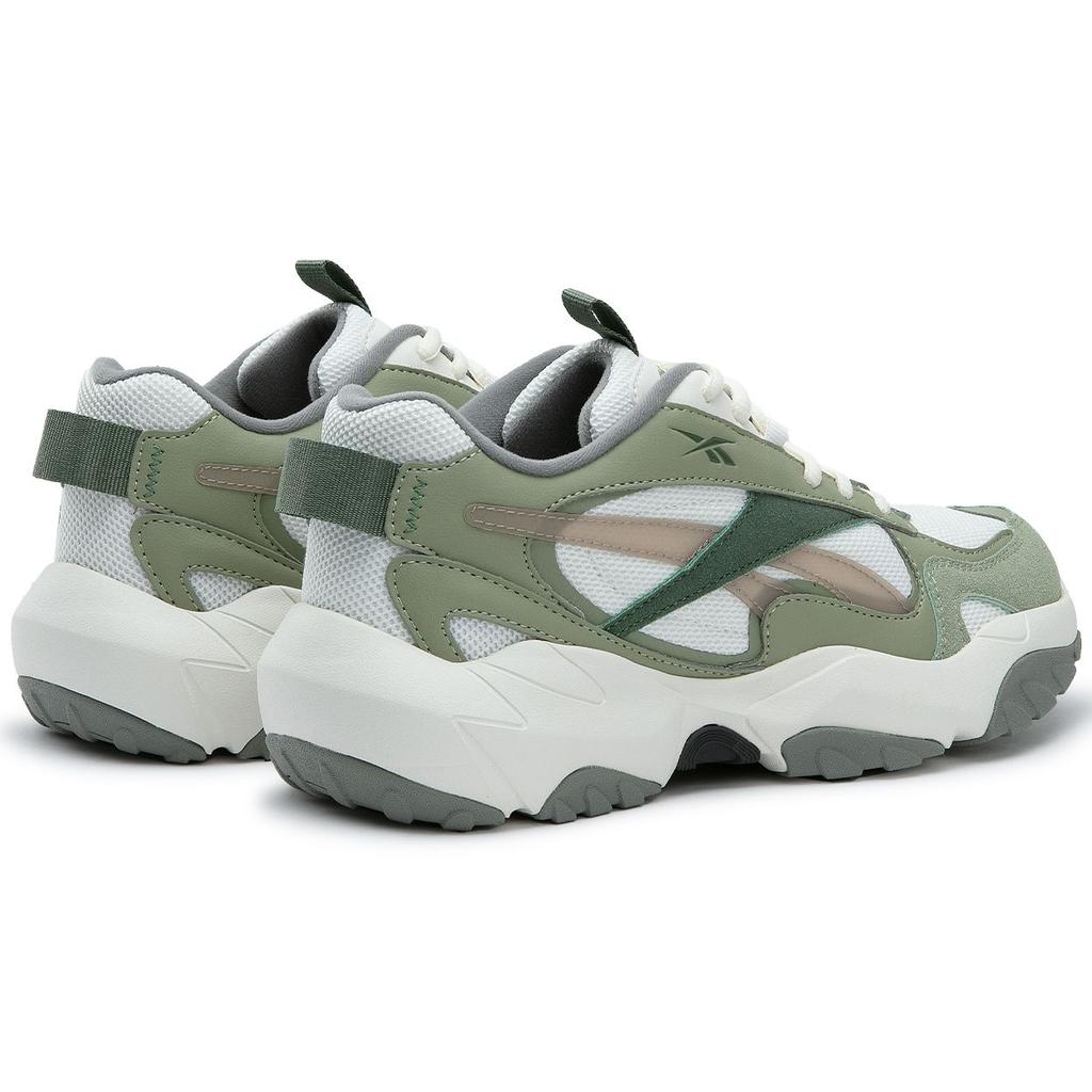 Reebok Fluffi Puff CN Классические Универсальные Кроссовки на Толстой Подошве Низкие Унисекс кроссовки Бело-зеленые 24FRC913U1GL5