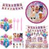 Pink Girl Gaming Theme Kids Birthday Party Tableware Set Roblox Girl Decorations Supplies
