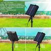 Solar Pool Fountain Adjustable Fountain with 7 Color LED Lights Universal RGB Color Changing Waterfall Light with Remote Control