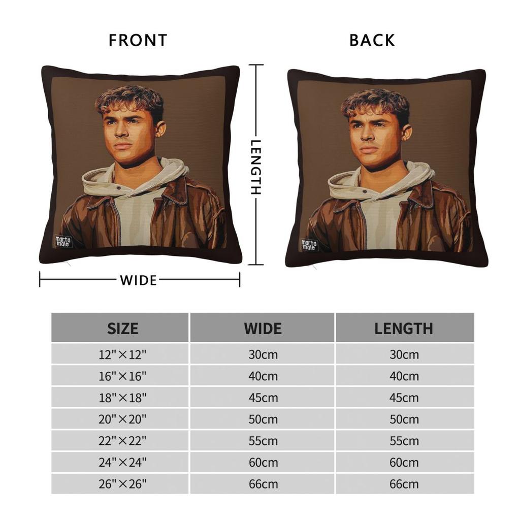 Matthew Broome Nick My Fault London Square Pillowcase Polyester Linen Velvet Pattern Zip Throw Pillow Case Car Cushion Cover 18"