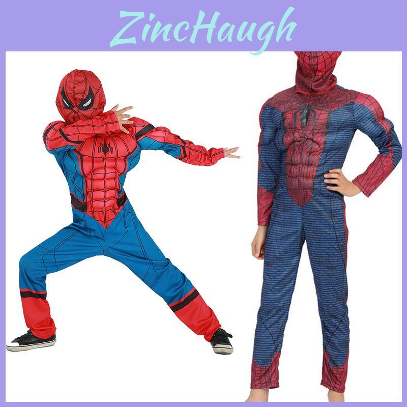 Vibrant Spider-man Homecoming Hero Kids Bodysuit With Comfortable Breathable Material And See-through Eyes
