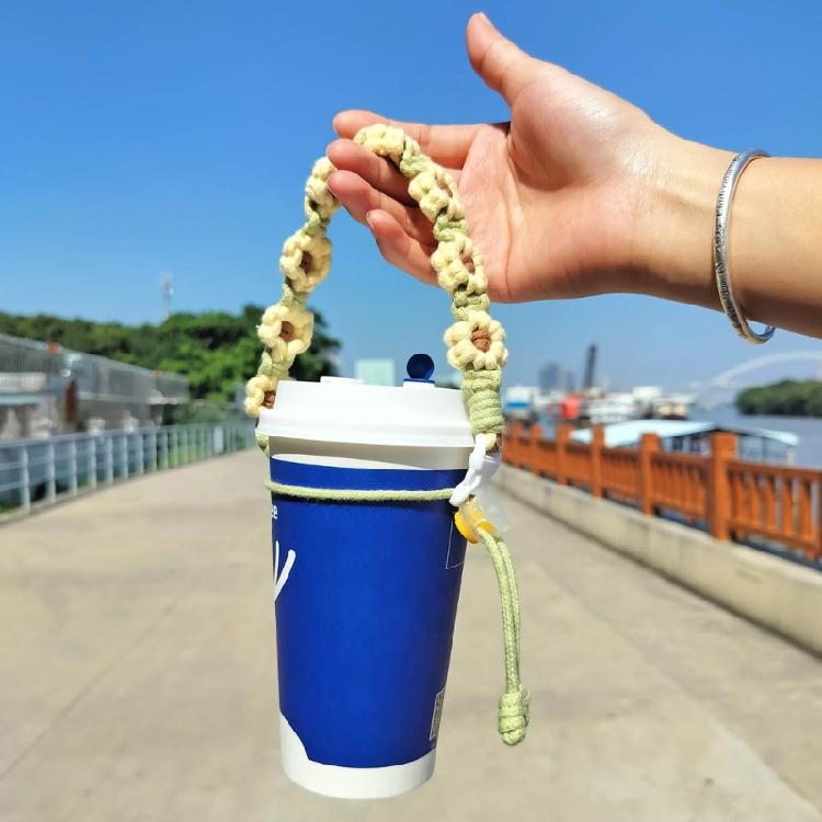 Бутылки для воды для улицы Ручка Плетеные Цветочная веревка Держатели для бутылок с напитками Ремень