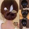 Whale Tail Rhinestone Flower Hair Clip Hair Bun Maker Bundle Hair Tie Lazy Hair Curler Hair Accessories Hair Styling Tool
