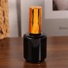 15ml Empty Nail Gel Polish Bottle with Brush Gold Cover - Small Sample Glass Container for Nail Art Glue And Refill Bottles