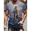 Mens Ultra-Breathable 3D Graphic Religious Tee - Stylish Casual Crew Neck Shirt for Summer Days with Trendy Short Sleeves - Spiritual Inspiration