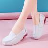 Туфли для медсестер, женские летние туфли с мягкой подошвой, удобные, дышащие, нескользящие, не утомительные, толстая подошва, индивидуальный пошив, медицинские маленькие белые туфли