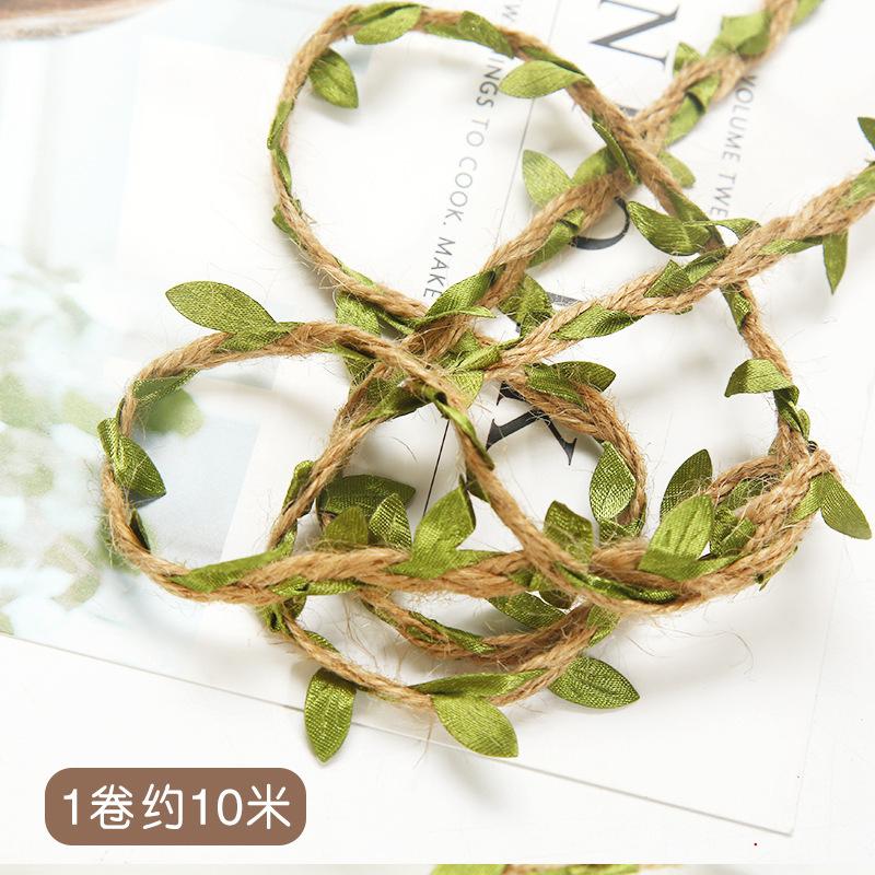 Имитация Зеленый Лист Пеньковая Веревка, Имитация Ротанга Плетеная Вощеная Веревка, Детский Сад DIY Ручной Работы Декоративные Материалы