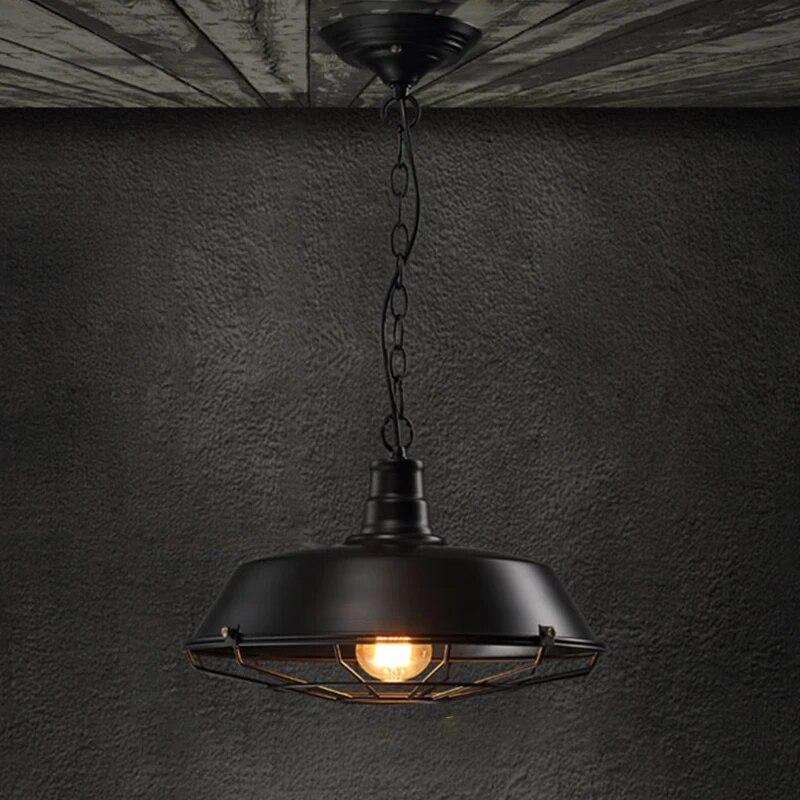 Style Vintage Pendant Light Industrial Retro Iron Hanging Ceiling Lamps E27 Chandelier for Restaurant Bar