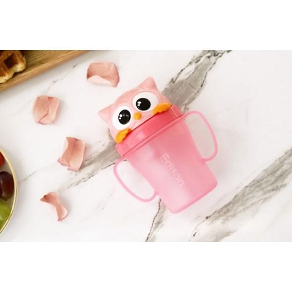 Непроливаемая соломенная чашка Edison Friends 3, цвет совы, 1 шт, 200мл