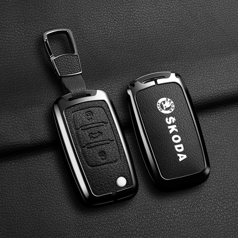 2026 Hot Car Remote Key Case Full Cover Protector Shell Bag For Skoda Octavia A5 A7 Fabia Superb Kodiaq Karoq Auto Keychain Acce