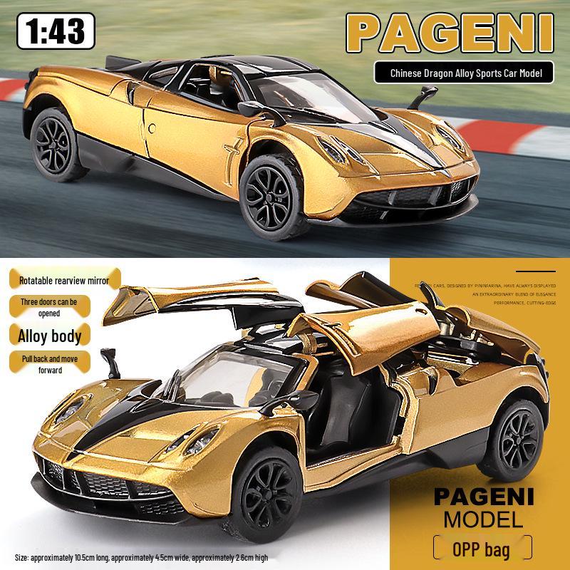 1:43 Модель спортивного автомобиля Pagani Dragon из сплава с дверями типа «крыло чайки» - Игрушечная машина для детей