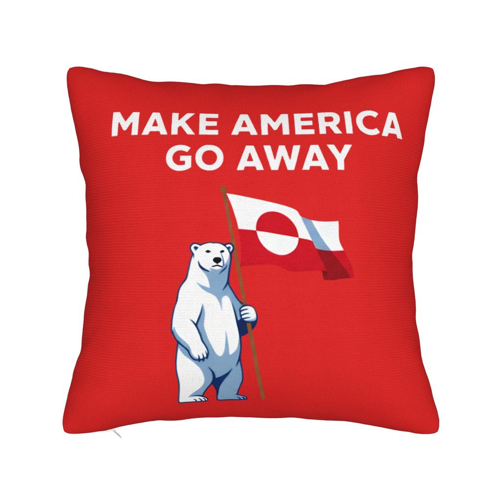 Nu Det Nu uk Greenland flag Pillowcase Polyester Cushion Cover Gift MAGA Throw Pillow Case Cover Home Zippered 4040cm
