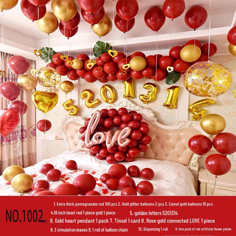 Набор свадебных воздушных шаров 'Рубиновый гранат'