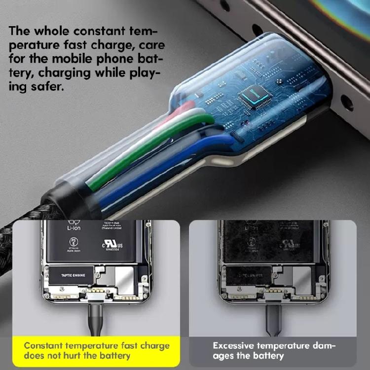 0,25 м/1 м USB C на Type C Удлинительный Link-кабель 66 Вт Кабель-зарядное устройство для быстрой зарядки