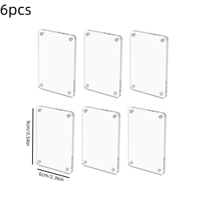 1/6pcs Acrylic Fridge Magnetic Picture Frame Magnetic Transparent Phots for Fridge Locker and Wall Decoration