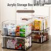 Прозрачный акриловый органайзер для стола с крышкой - Большая вместимость для косметики и лекарств