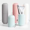 Travel Portable Toothbrush Cup Bathroom Toothpaste Holder Storage Case Box Organizer Travel Toiletries Storage Cup