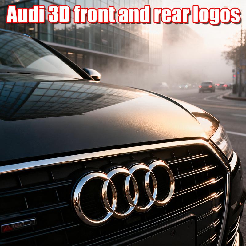 Для Audi ABS Черный Глянцевый Логотип-Кольца Автомобиля Накладка Накладка На Решетку Радиатора Передняя Значок A3 A4 A5 A6 A7 A8 Q3 Q5 Q7 Значок На Задний Багажник Авто Аксессуары