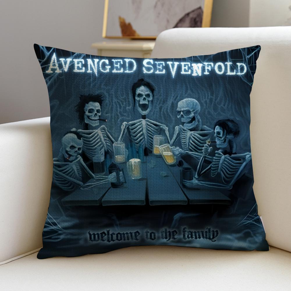 Metal AAvenged SevenfoldS Cushion Cover Breathable and skinfriendly linen pillowcase square removable and washable cushion