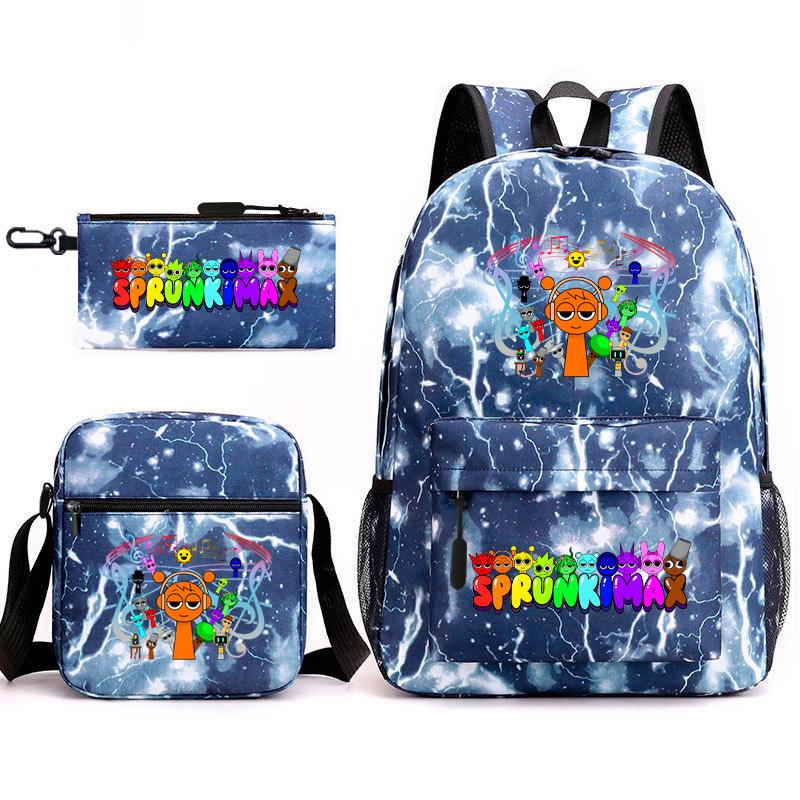 Rhythm Box Peripheral Elementary School Bag Starry Sky Backpack Three-piece Set