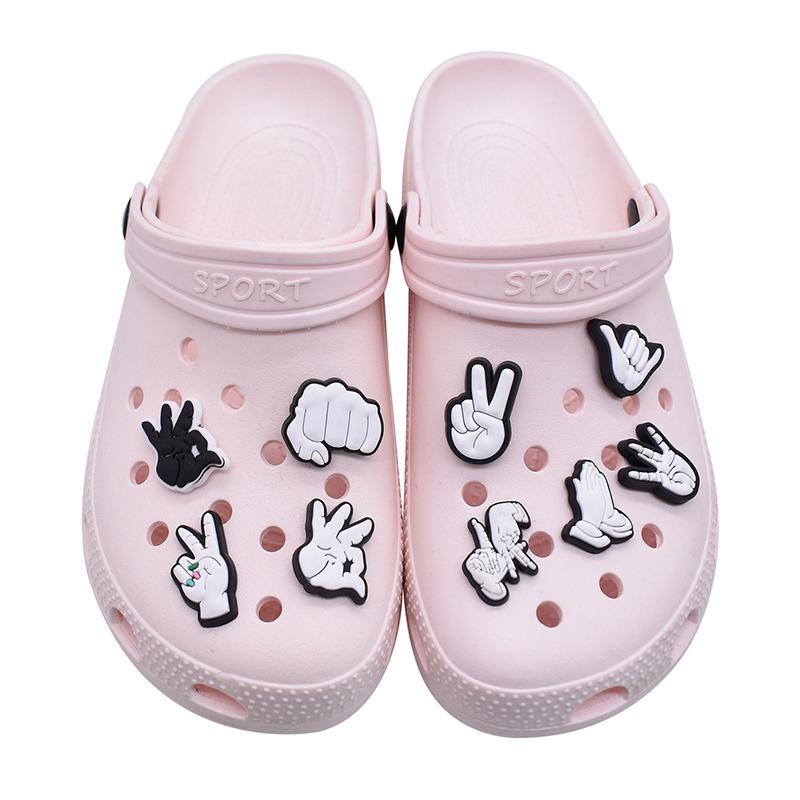 12шт персонализированные подвески для обуви из ПВХ серии жестов для украшения обуви