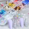 12Grids 3D Butterfly Shape Sequin Nail Art Glitter Flakes Mixed Mini Paillette Sparkly DIY Nail Art Decortion Nails Accessories