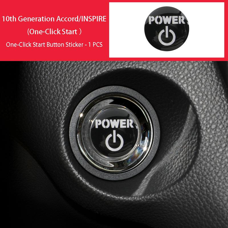 Car Interior Decoration Accessories Epoxy Button Stickers Button Protection Trim For Honda10th Generation Accord