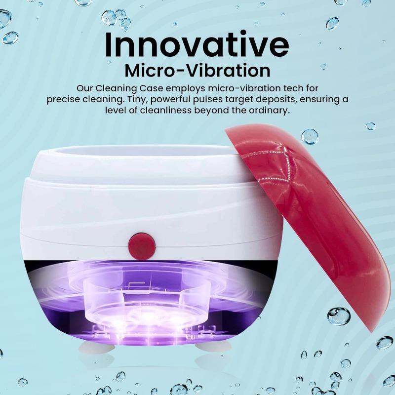 Automatic Denture Cleaning Case, Portable Retainer Cleaner Case, Plastic Material, Effortlessly Clean and Protect Dentures