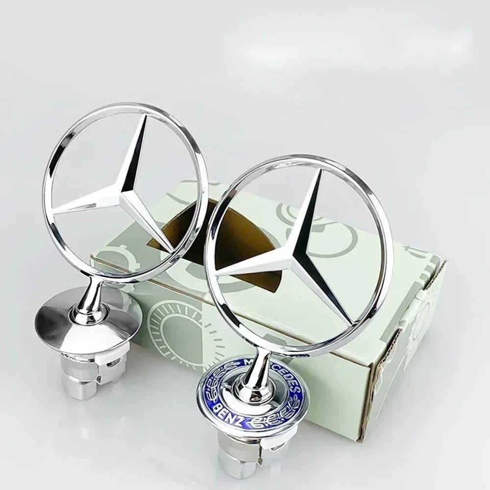 Звезда-Значок на Капот Автомобиля Передний Хромированный Логотип Маркировка Капота для Mercedes Benz C E S Класса W204 W205 W212 W213 W211 W220 W222 W223