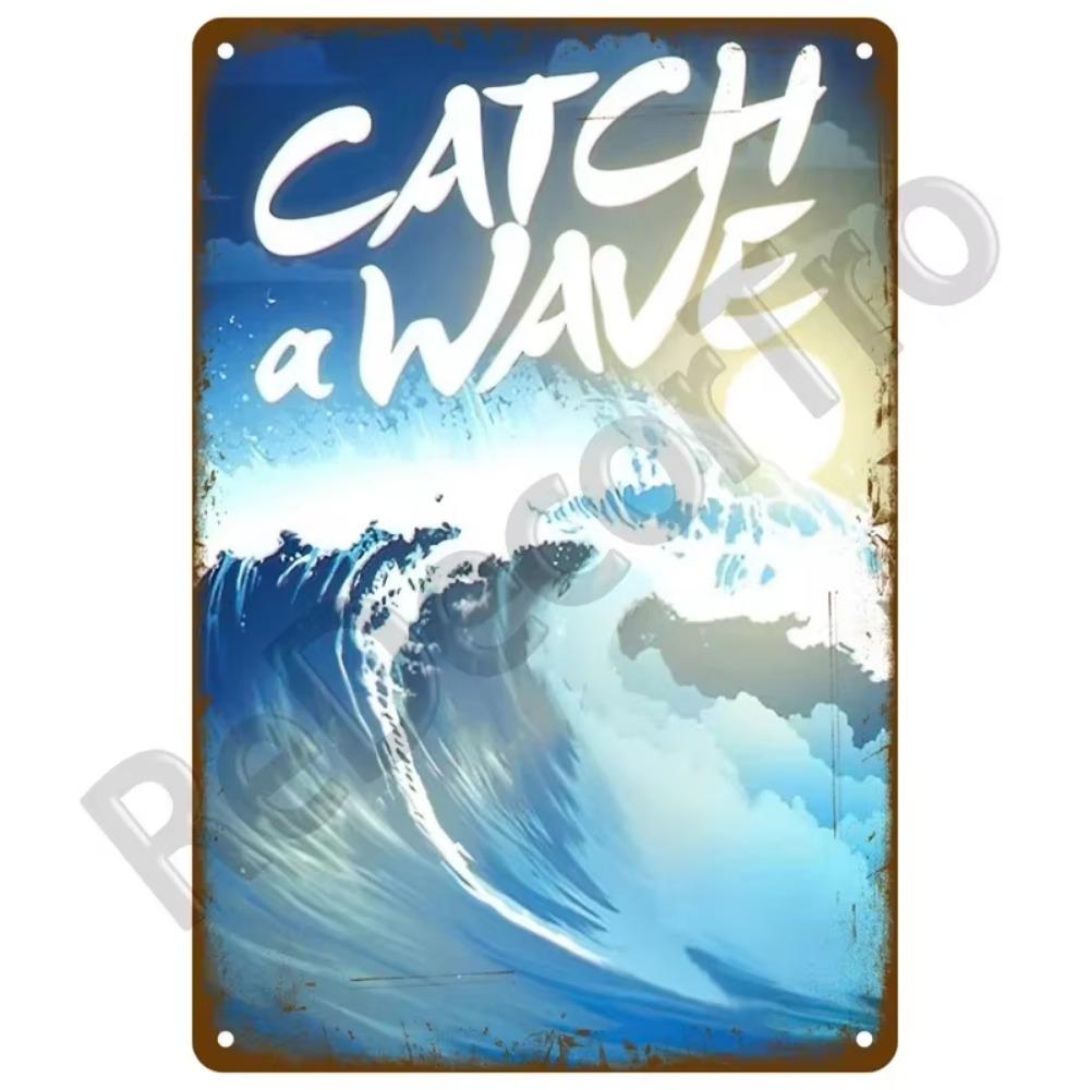 Vintage Decor Placa Decorativa Para Decoración De Del Hogar,Bar, Casa, Playa, Surf, Club, Pintura De Hierro, Arte De Verano