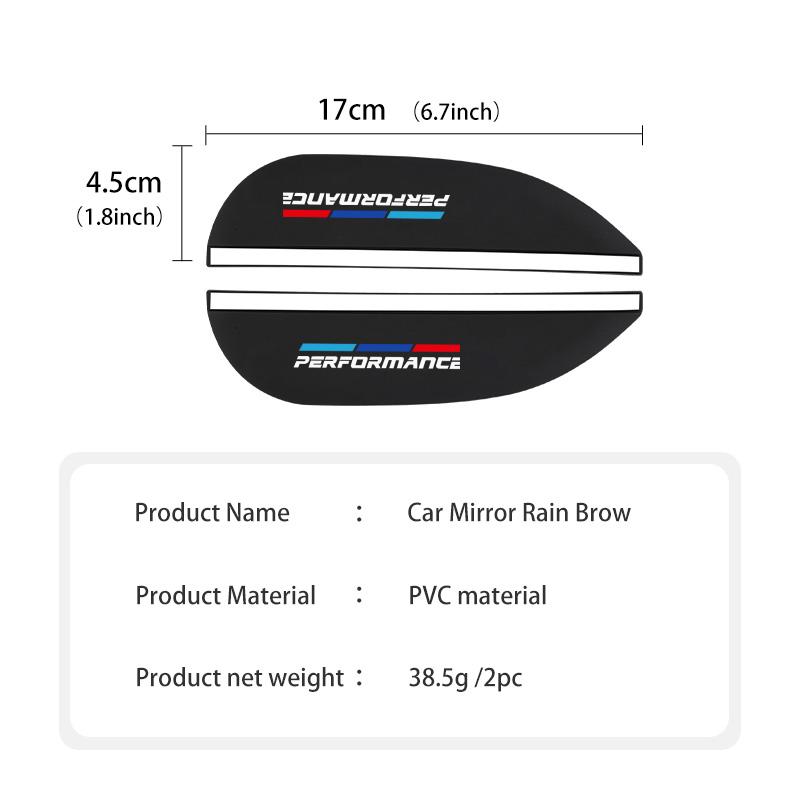 2pcs Carbon Car Rearview Mirror Rain Eyebrow Blocker Sun Visor For BMW M E87 E30 E46 E28 E39 F18 F35 G03 F10 E93 F20 GX9