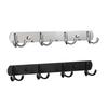 Heavy Duty Stainless Steel Wall Hook Set 4 Double Hooks Hanger Space Saving Storage For Home Office Entryway