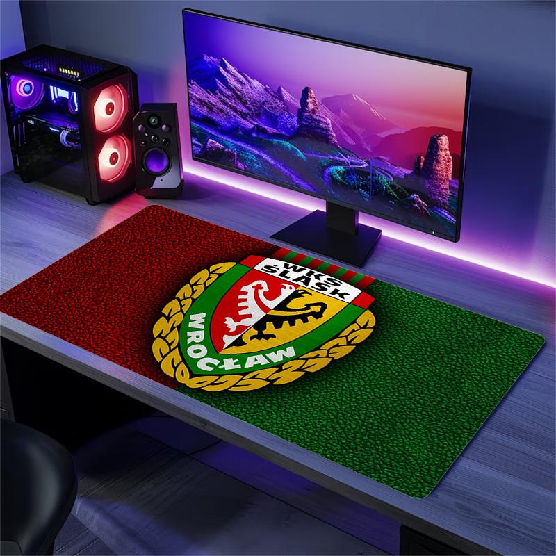 Śląsk Wrocław Print Cushion Non-slip Laptop Tablet Big Mousepad XXL Mat Mini PC Playmat With Lock edge