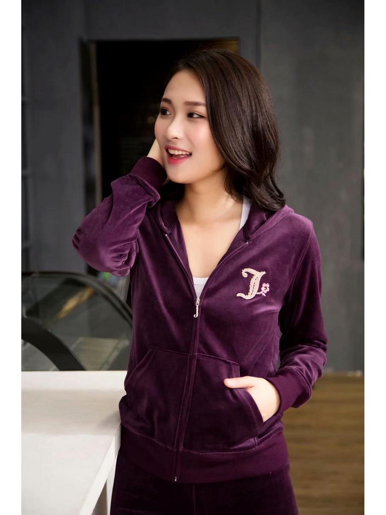 Новый бархатный комплект для йоги из двух частей: Весенне-осенняя мода, стройнящая повседневная женская одежда