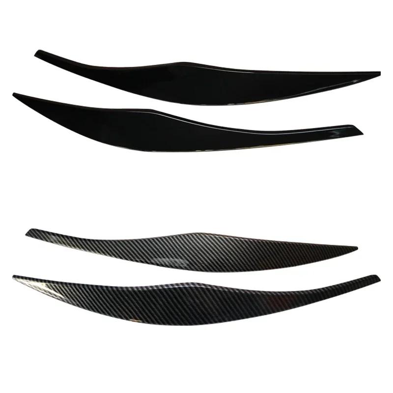 For BMW 3 Series E90 E91 2pcs ABS Gloss Black Headlight Eyebrows Eyelid 2005 2006 2007 2008 2009 2010 2011 Sedan / Touring