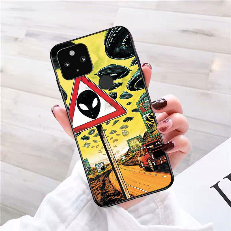 Alien Space Believe UFO Phone Case for Google Pixel 7 Pro 7 6A 6 Pro 5A 4A 3A Pixel 4 XL Pixel 5 6 4 3 XL 3A XL 2 XL