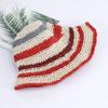 2023 new Rainbow Hand hook hats striped Women's summer hat sun hat sun visor sunshade hat summer accessories hat women red caps