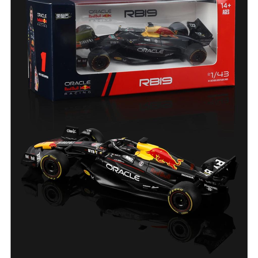 1/43 2023 Чемпион Red Bull RB19 #1 Ферстаппен Модель гоночного автомобиля Формула-1 Симуляция Сплав Литье под давлением Модель суперкара Подарки для детей
