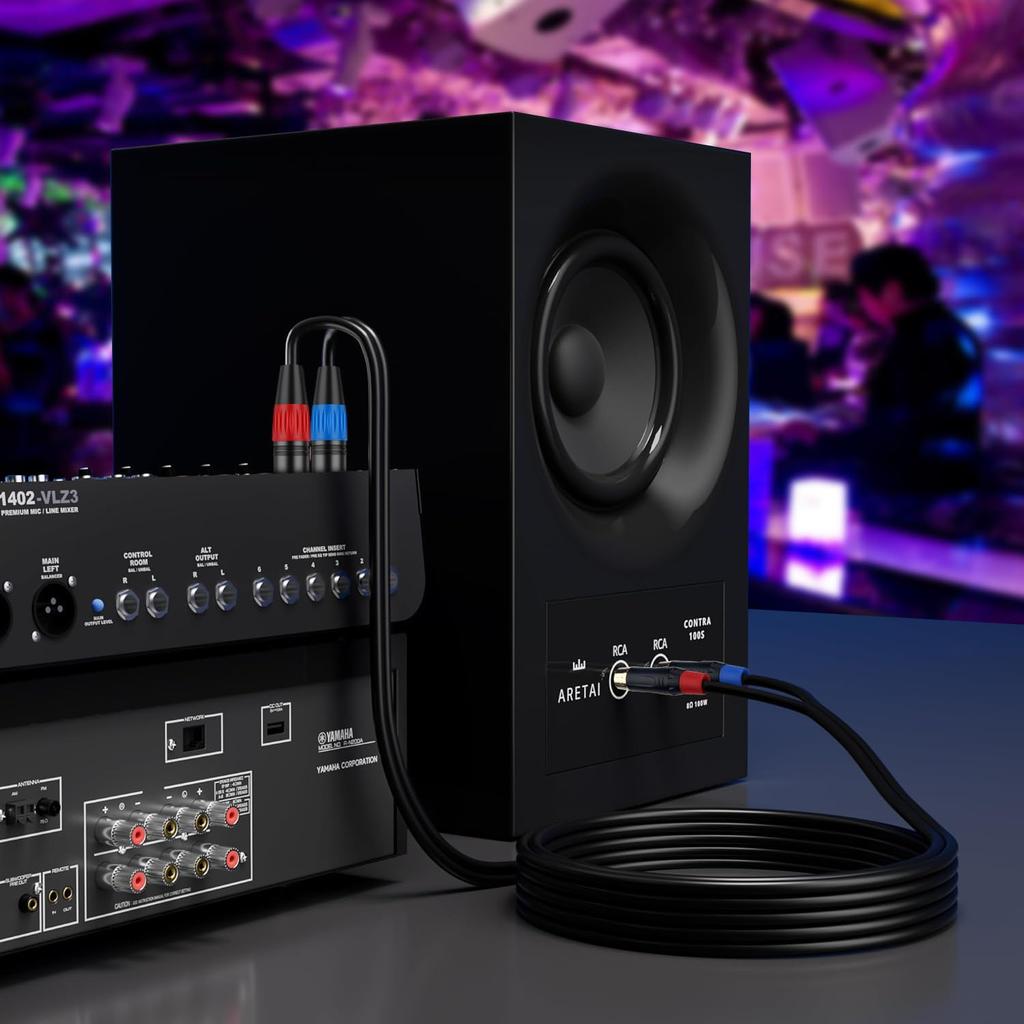 Кабель-переходник XLR RCA, 2 м, двунаправленный, 2XLR (мужчина) в 2RCA (мужчина) Кабель для преобразования, Микрофон премиум-класса, Кабель Canon, совместимый с CD-плеерами,