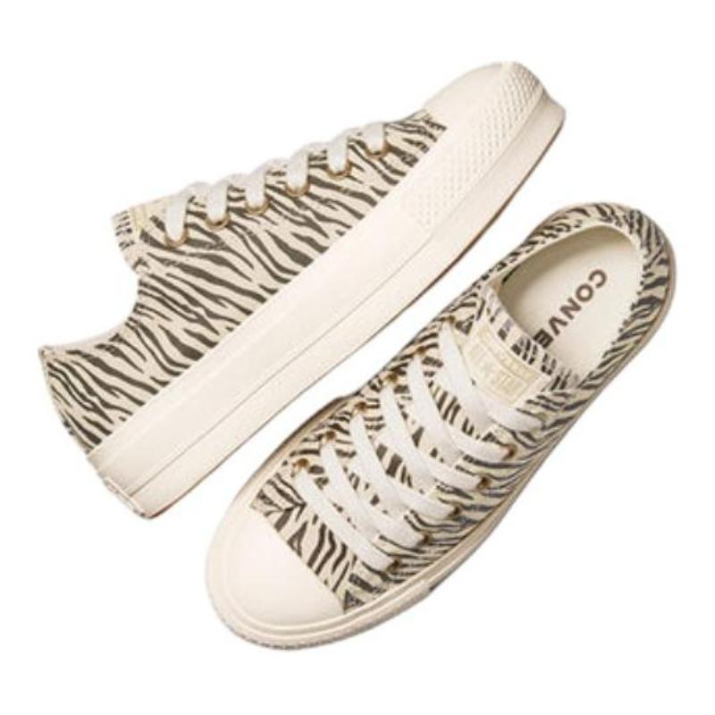 Converse All Star Lift Удобные и универсальные нескользящие и прочные низкие парусиновые кеды для женщин бежевого и черного цвета