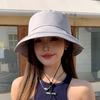Windproof Rope Sunshade Bucket Hat Wide-Brim Foldable Sun Hat Quick Drying Fisherman Hat Camping