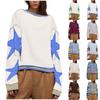 Womens Oversized Sweatshirt Graphic Sweater Long Sleeve Drop Shoulder Round Shirt Tops Vintage Clothes