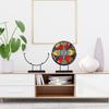 Iron Metal Easel Stands Fused Glass Art Wear-resistant Decorative Plate Holder Collection with Base Platter Photo Stands