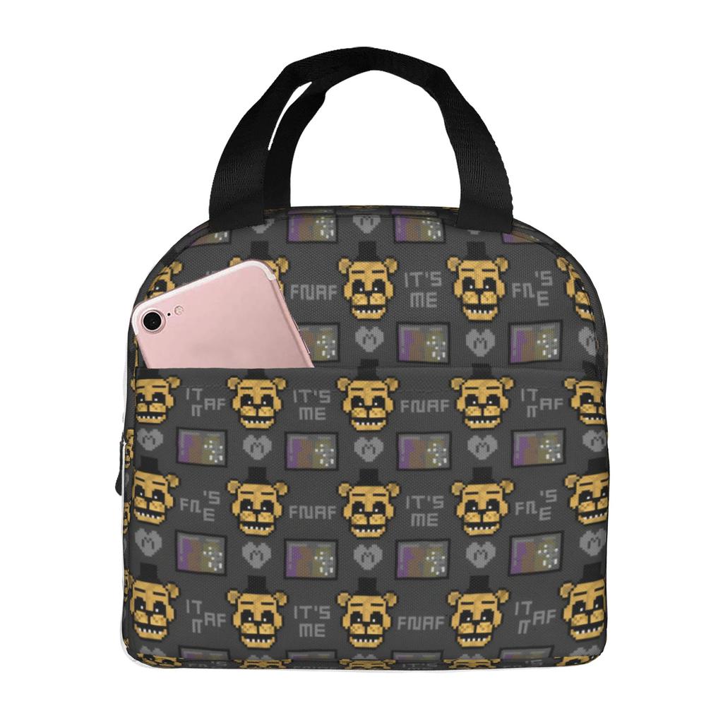 Персональная термосумка FNAF At Freddys для пикника на природе, игры на выживание, портативный термоконтейнер, ланч-бокс для мужчин и женщин