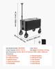75.71 L Rolling Ice Chest Cart, with 2-Stage Telescopic Pull Handle and 2 Swivel Casters, Portable Table Beach Patio Party Bar Cold Drink Beverage,
