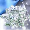 Hue Reflection Crystal Flower Figurine Anti-slip Glass Lotus Feng Shui Decor  Home Decor