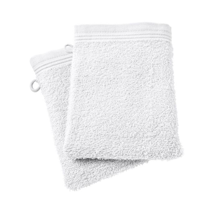 Lot de 2 gants de toilette "Spa" 15 x 21 cm / 400 gr/m² - "Spa" Neige