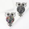 Ретро сплав горный хрусталь полая сова брошь высокого класса изысканная женская одежда корсаж ювелирные изделия булавка