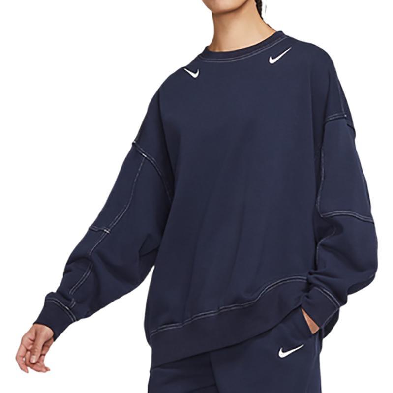 Nike Sweatshirts Women's Blue Crew Neck Moderate Regular DV7088-437